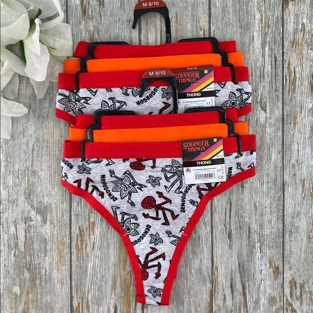 Stranger Things Halloween Thong Panties Underwear 2, 3-Packs Size M